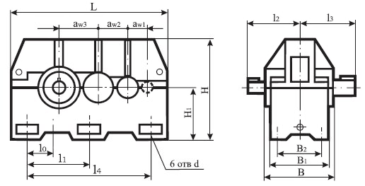 Схема редуктора Ц2Н