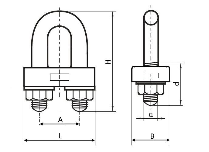 Зажим канатный ОСТ 24.090.51-86 исполнение II