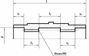 схема выходного вала редуктора В (Ц3Увкф)