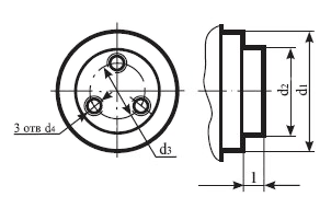 схема выходного вала для подключения приборов и автоматики редуктора Ц2У-315К