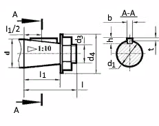 схема концов входных валов редуктора РЦД-250 схема концов входных валов редуктора РЦД
