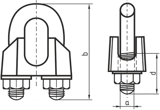 Зажимы канатные din 741 размеры