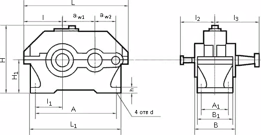 Редуктор Ц2У схема
