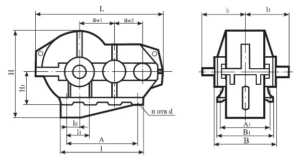 Схема редуктора Ц2У-215К