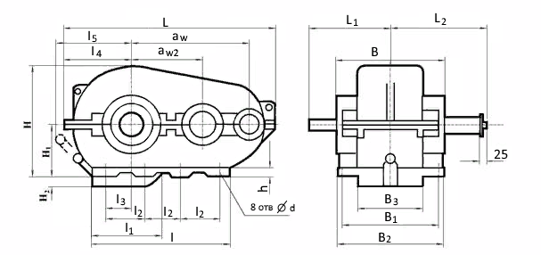 Схема редуктора РМ-750 Схема редуктора РМ