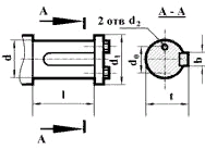 Размеры концов выходных валов редуктора РК под муфты