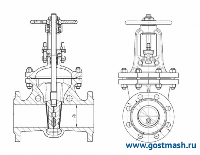 Задвижка 30С15НЖ Pу 40 Dу 50