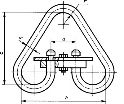 Звено треугольное разъемное тип РТ1-10,0 ХЛ