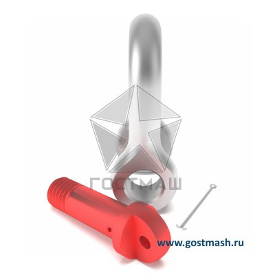 Скоба такелажная прямая 0,75Т с резьбой G210