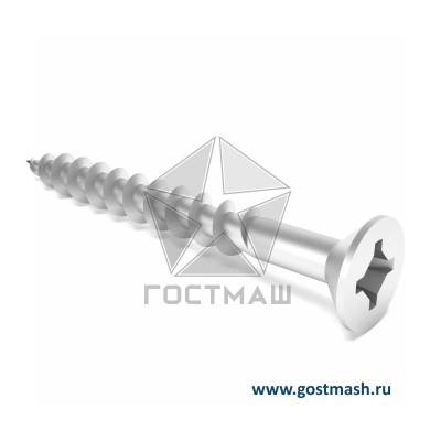 Саморез 3.5x65 с крупной резьбой, потайная головка